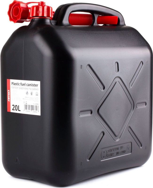 Amio - Jerrycan 20L - Kunststof - Zwart/Rood