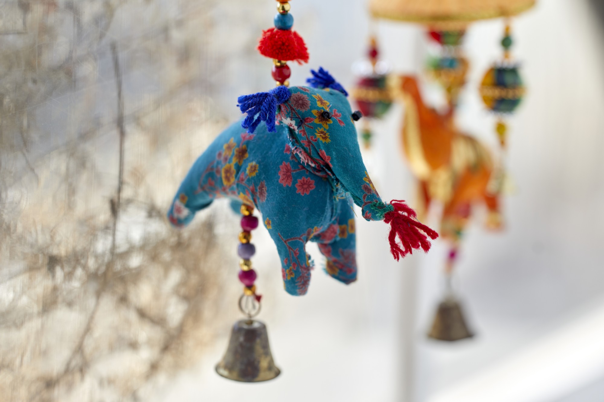 Anhänger 'Elefant' petrol, multicolor, B 8 cm günstig bestellen