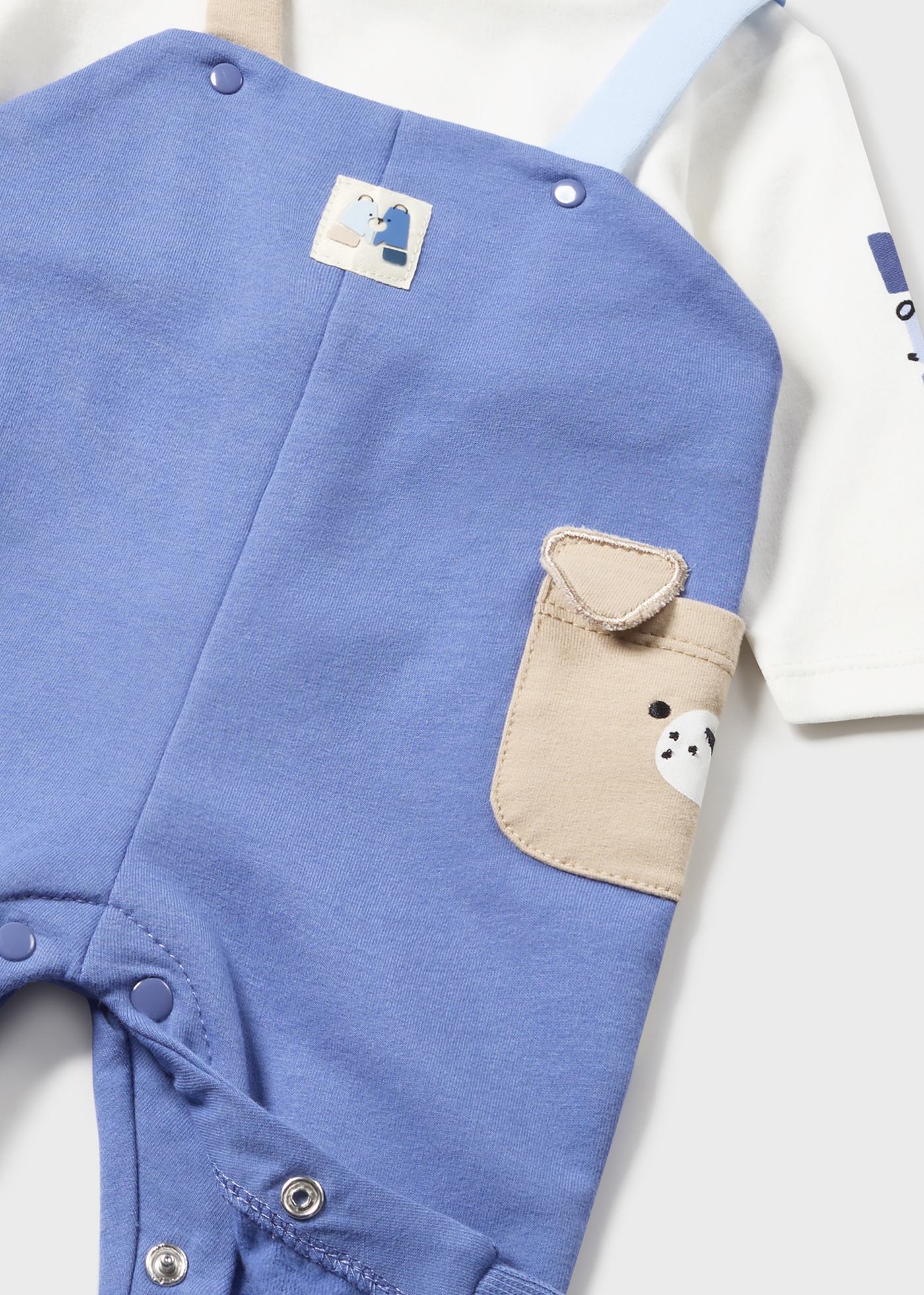 Macacão Better Cotton estilo jardineira para recém-nascido