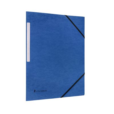 Conquérant - Chemise à élastique 3 rabats - A4 - Carte recyclée 350gr - bleu