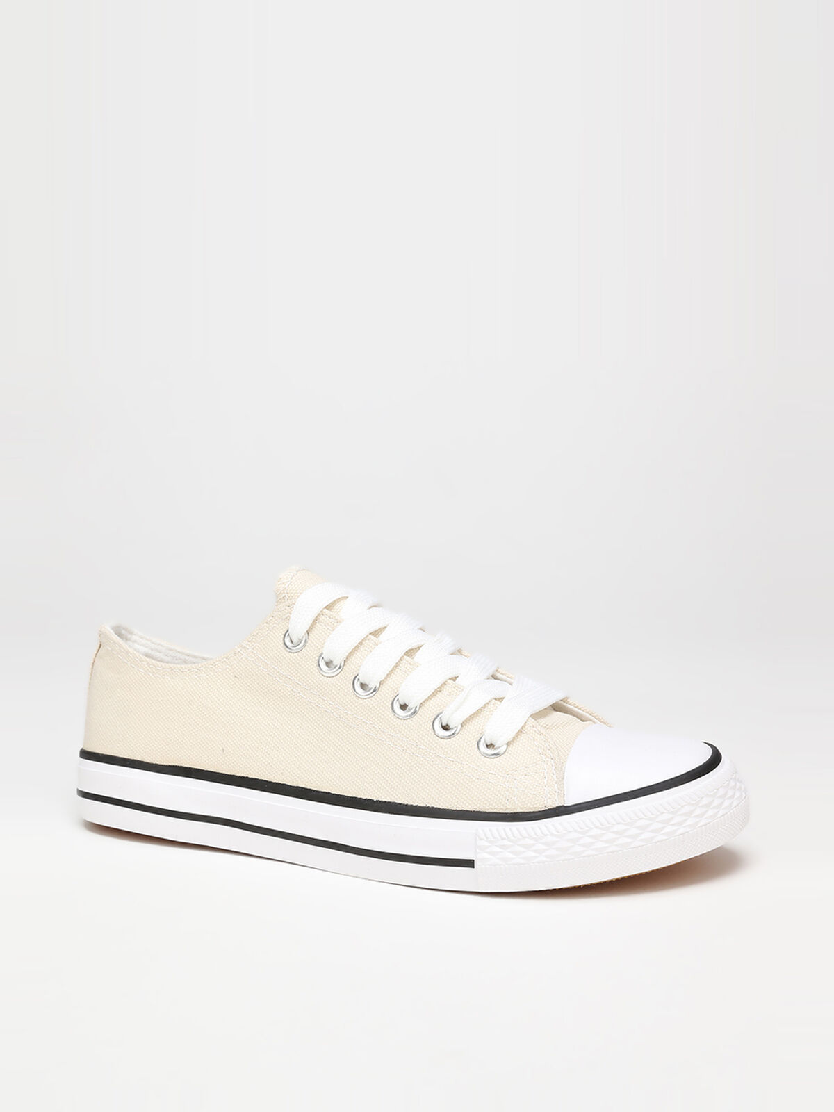 Tennis basses en toile- Beige
