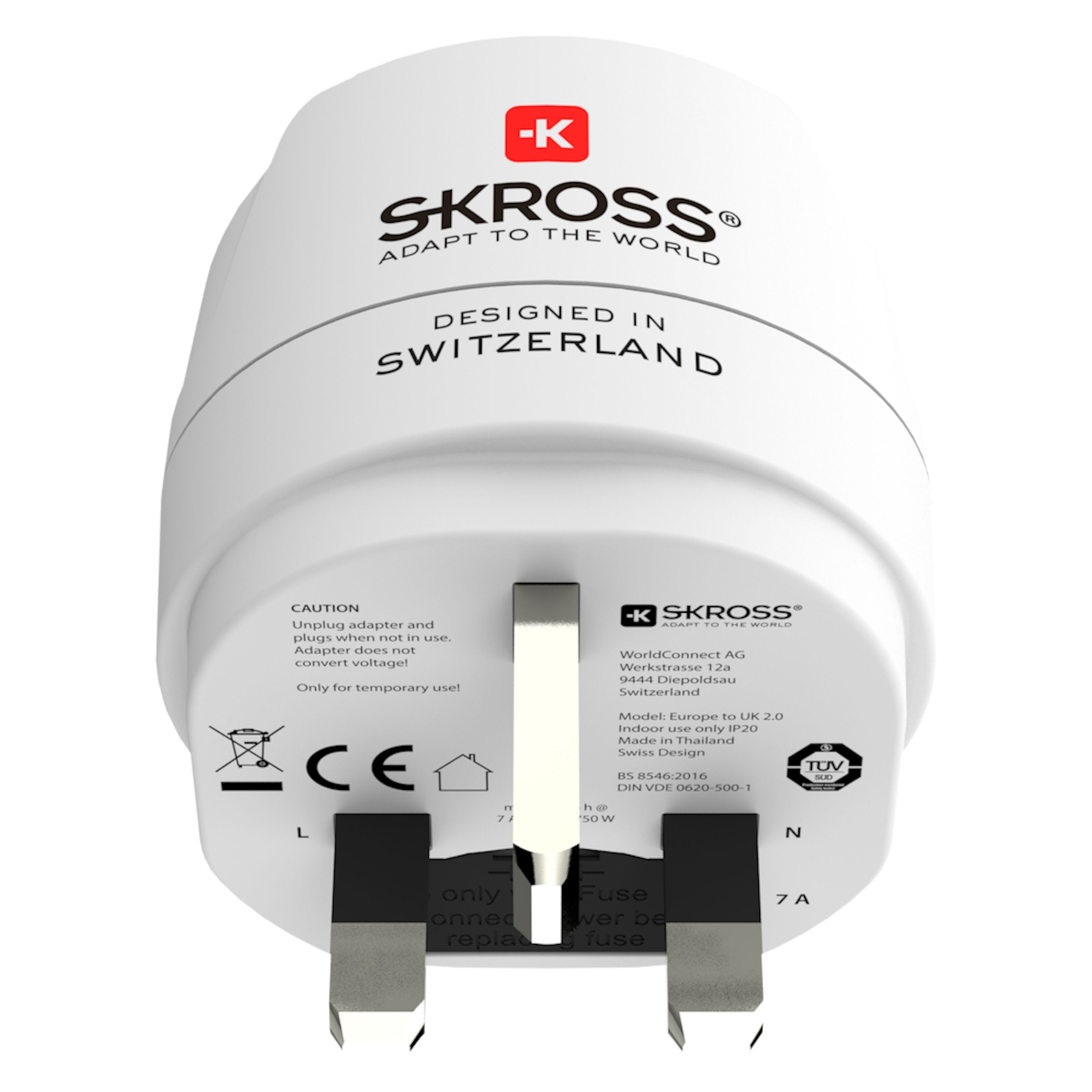 Skross Jordet reiseadapter Storbritannia