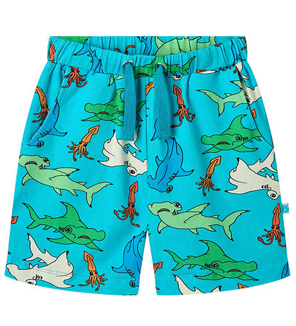 Småfolk Shorts - Blue Atoll m. Hammerhaie