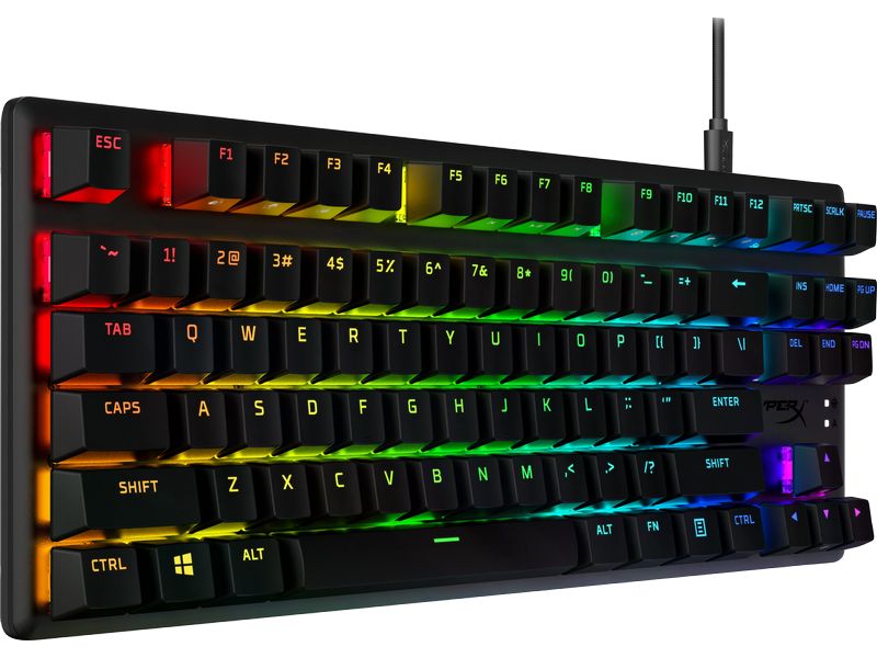 HyperX Gaming-Tastatur Alloy Origins Core PBT HX Gaming-Keyboard mit RGB-Beleuchtung und HyperX Switches