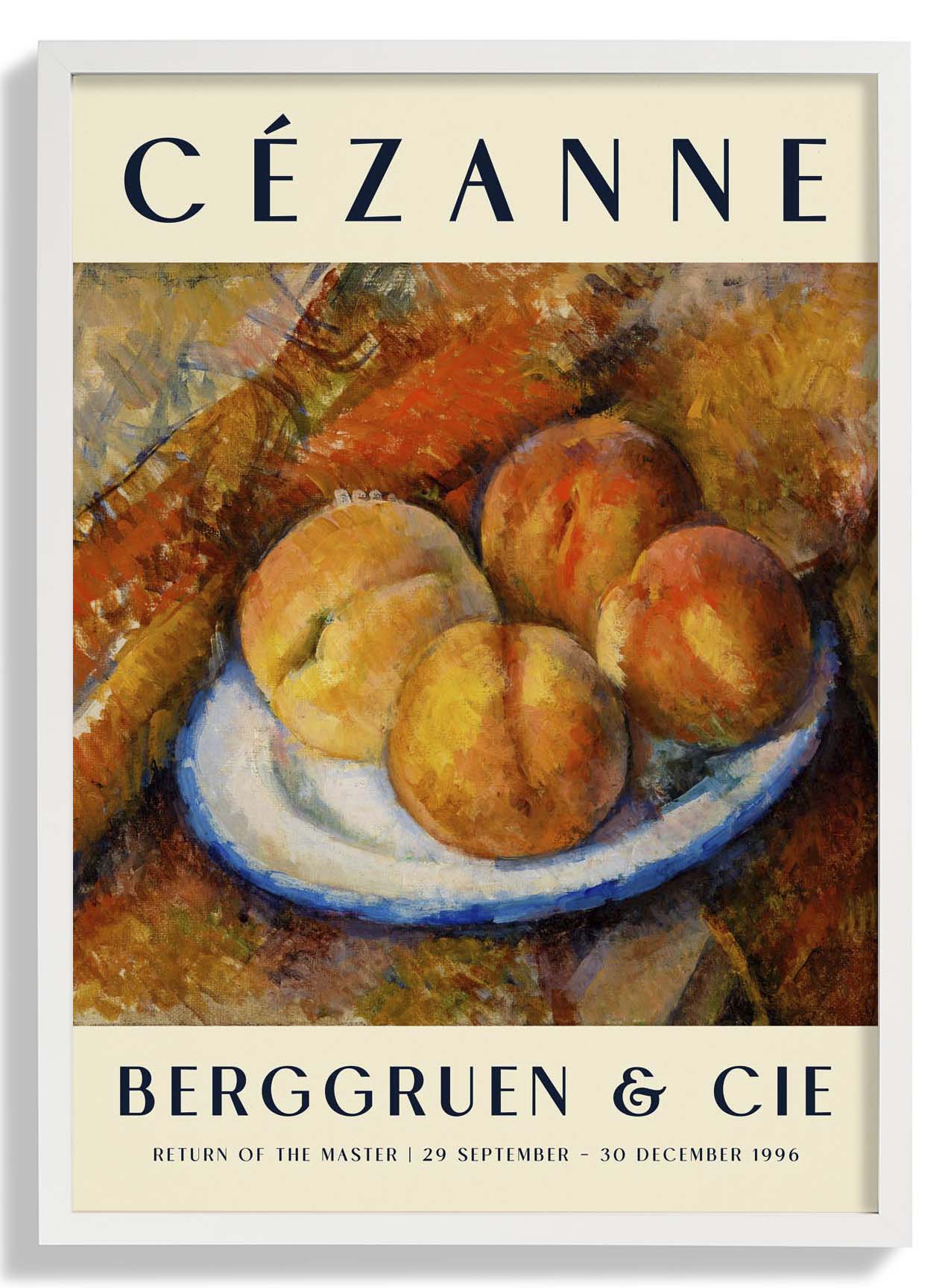 Vier Pfirsiche Kunstausstellung von Paul Cézanne