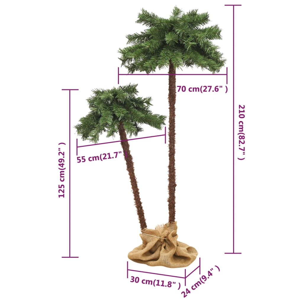 Sapin de noël avec led 125 cm et 210 cm