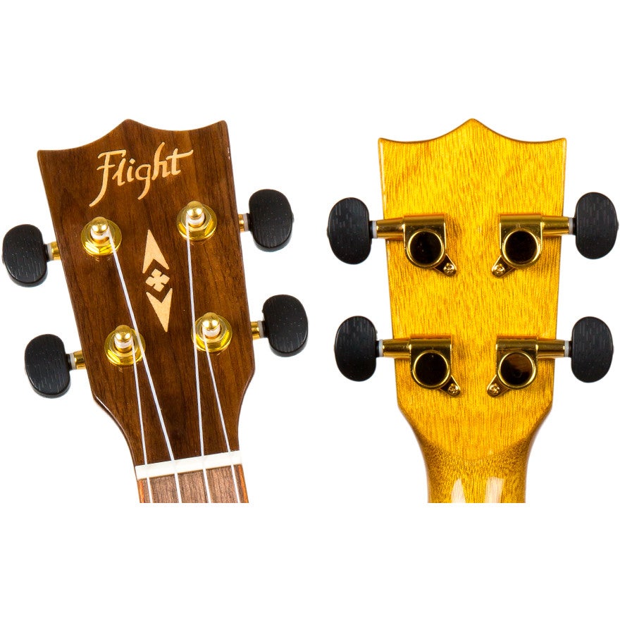 Flight Supernatural Series DUS445 Glossy Acacia sopraan ukelele met gigbag