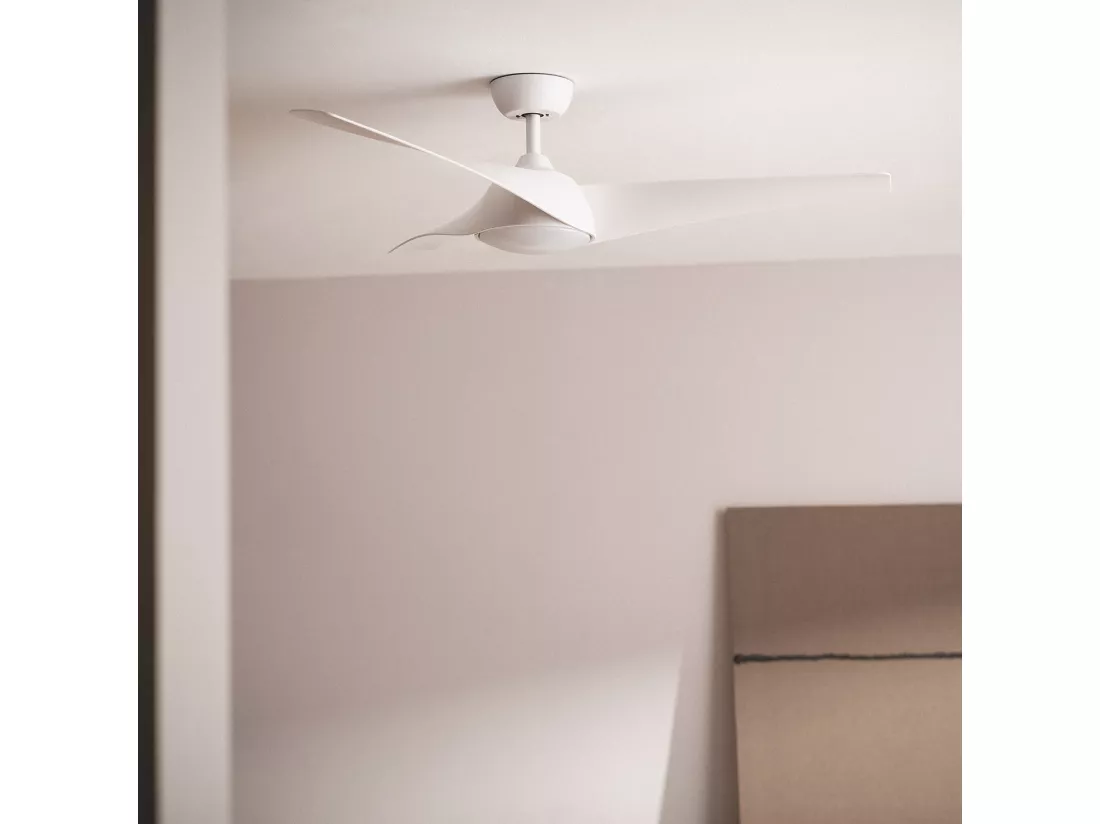 Ventilateur de Plafond Silencieux Eubea 132cm Motor DC Blanc Télécommande Avec lumière Non Blanc