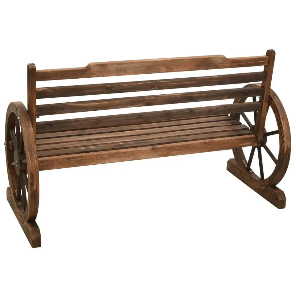 vidaXL - Tuinbank - Bruin - Vurenhout - 112 cm