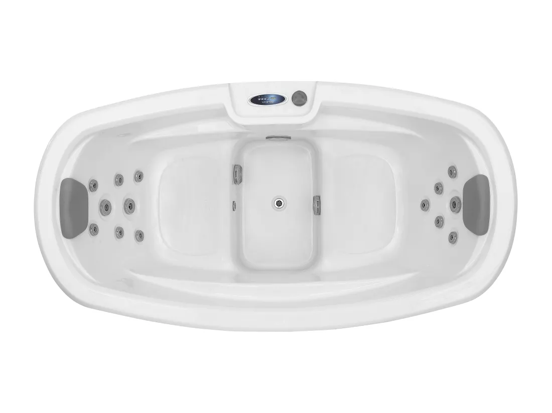 SPA 2 places blanc perlé avec bâche - 14 jets - L210 x P110 x H74 cm - Système BALBOA - SAMOA IV