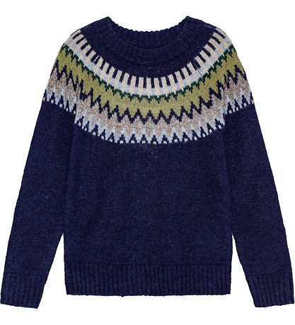 Molo Bluse - Strik - Uld/Akryl - Bae - Blåe Calm