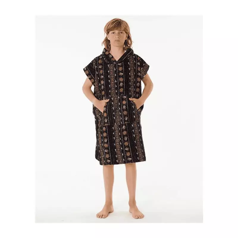 Poncho junior RIPCURL Printed Hooded Towel - Boy Black/Purple