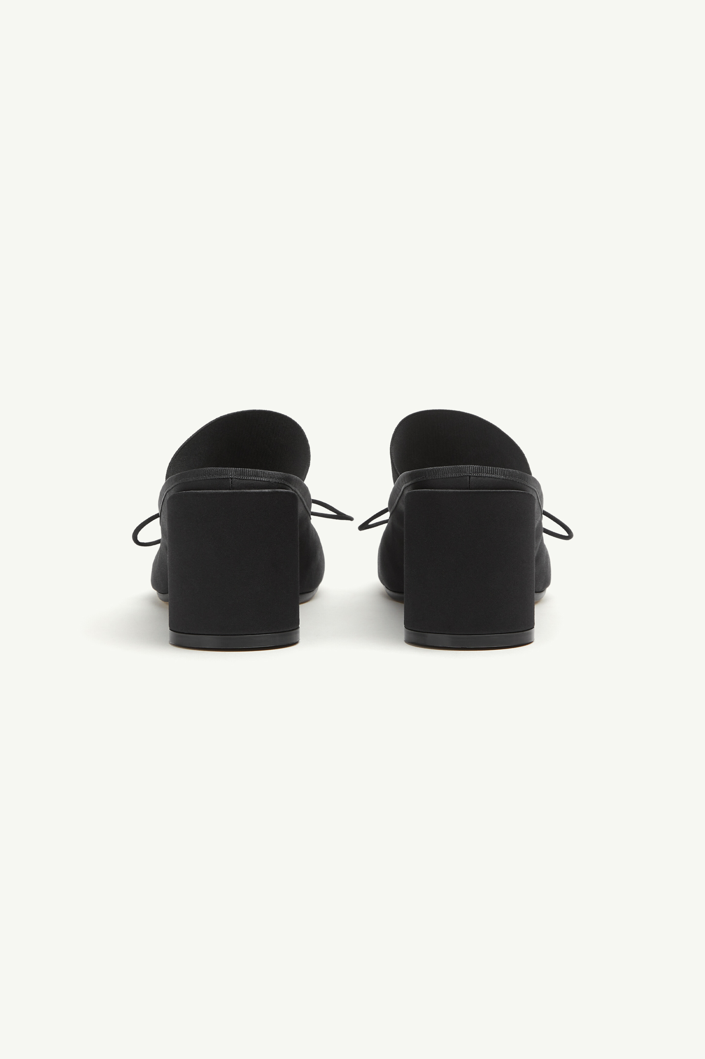 Mules ballet à lanières logo Noir