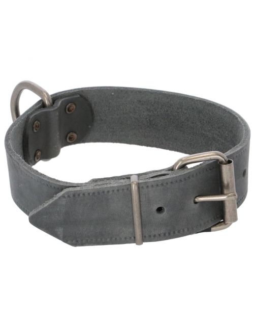 Adori Halsband Vetleder Met Print Grijs - Hondenhalsband