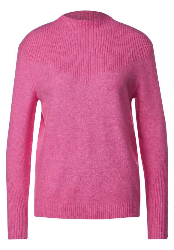 Pullover mit Rippstrick - cozy pink melange