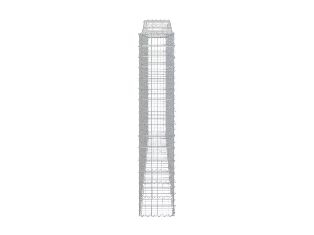 Paniers à gabions arqués 7 pcs 400x30x160-180 Fer galvanisé