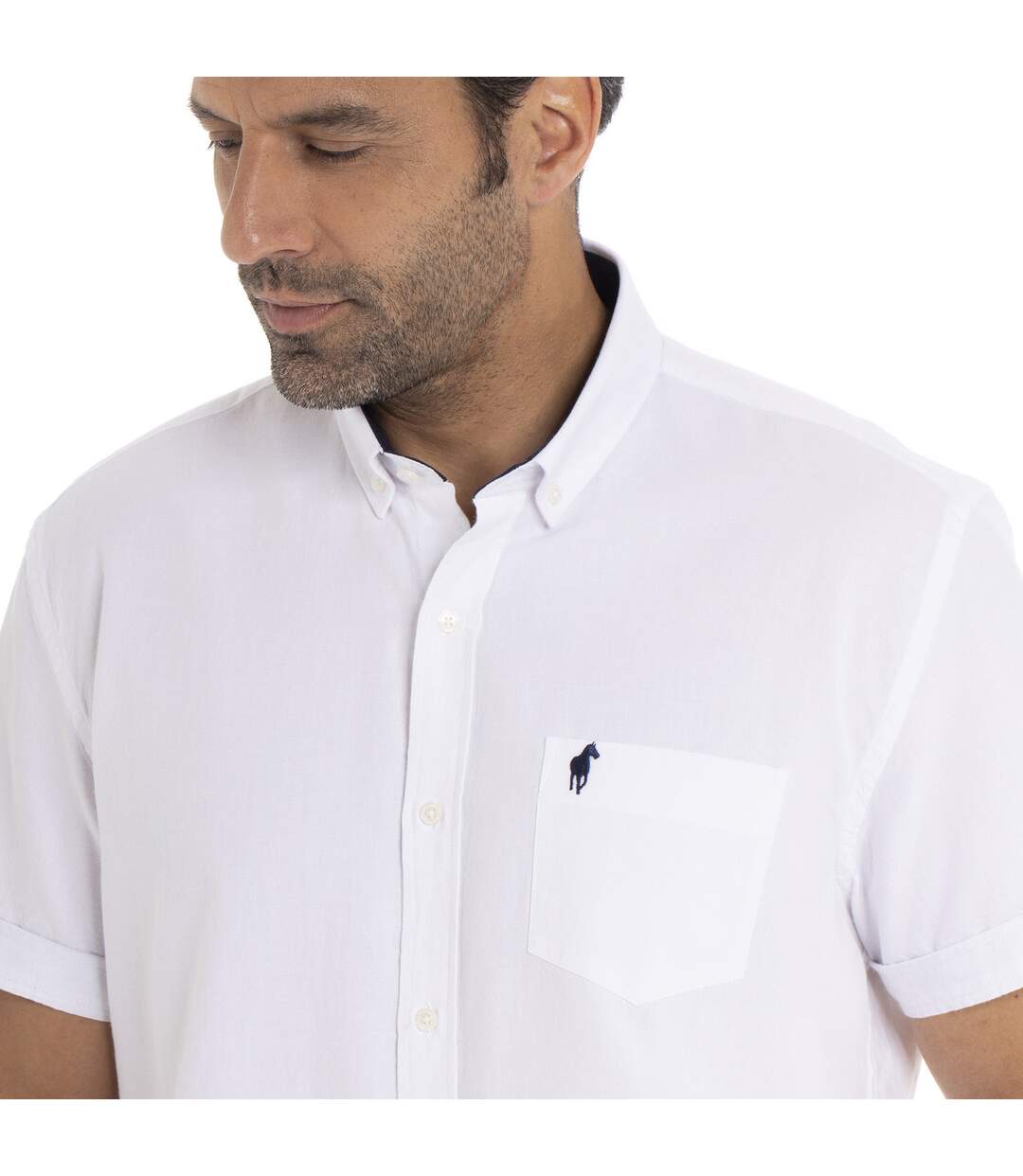 Chemise manches courtes col boutonné coton CEYLAN