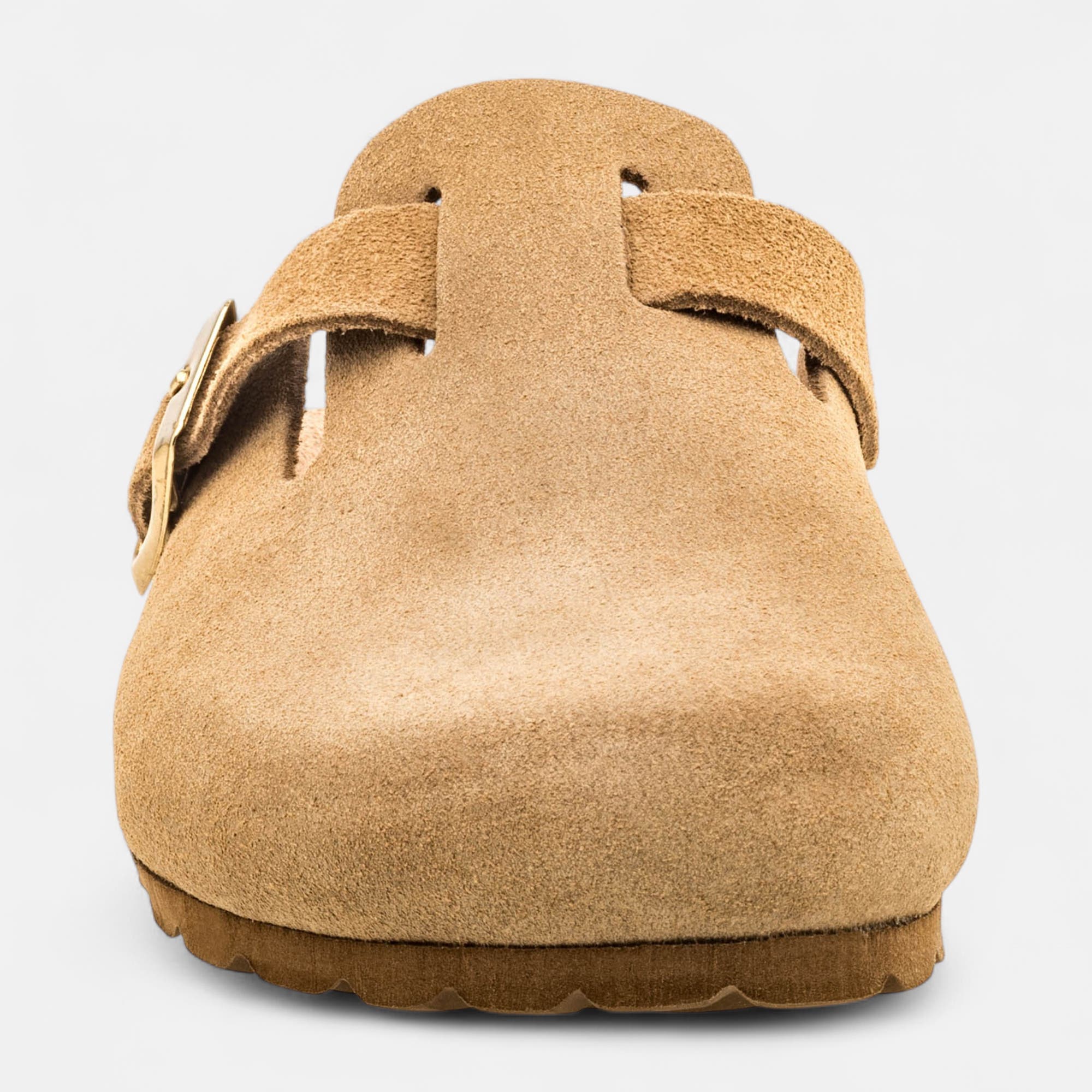 Mules semelle liège Fille en cuir beige