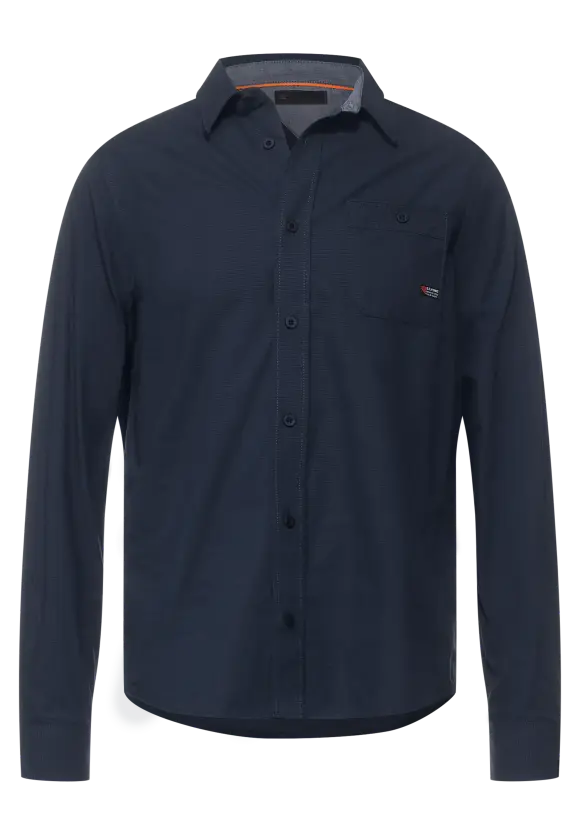 Hemd in einem Strukturlook - deep navy blue