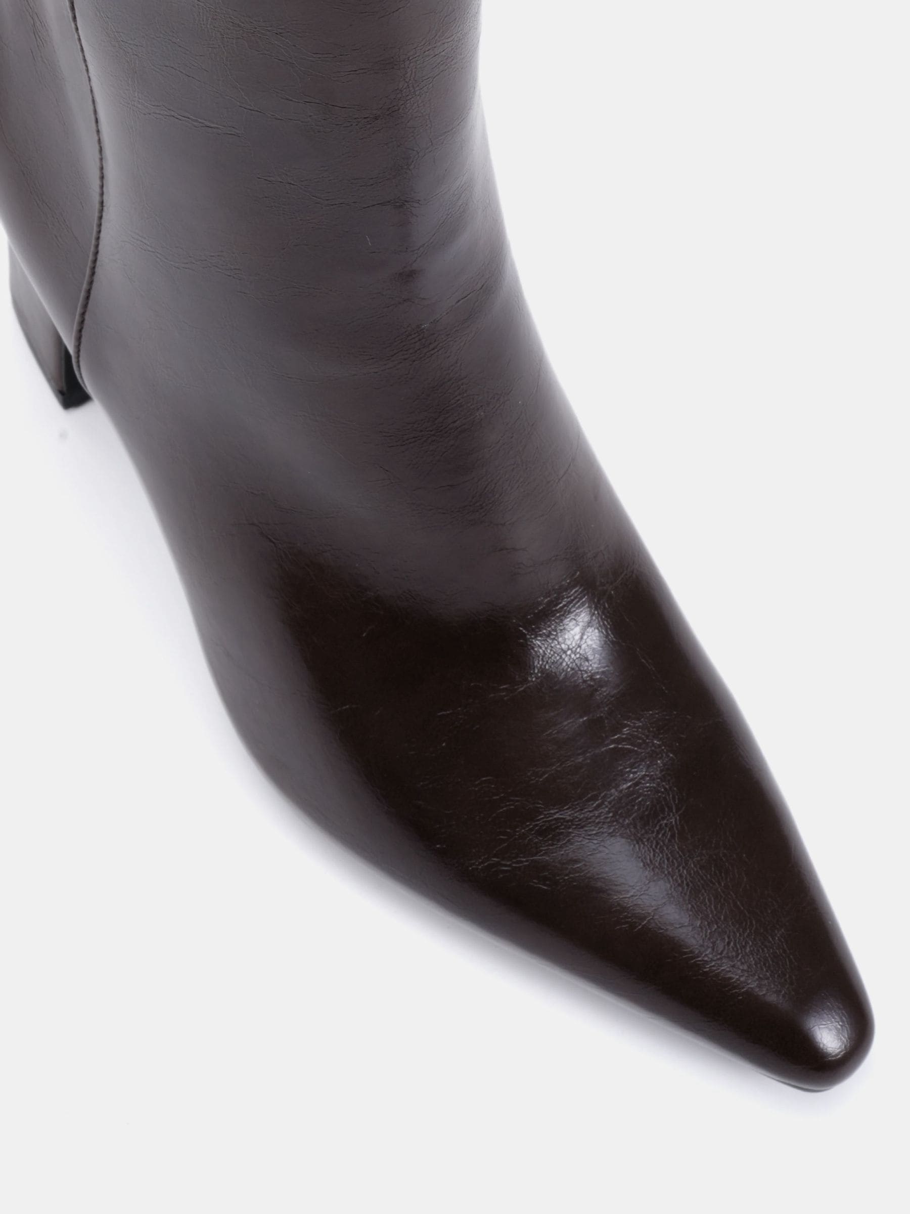 Chocoladebruin - Novo Kimberley Point Block Heel Ankle Boots