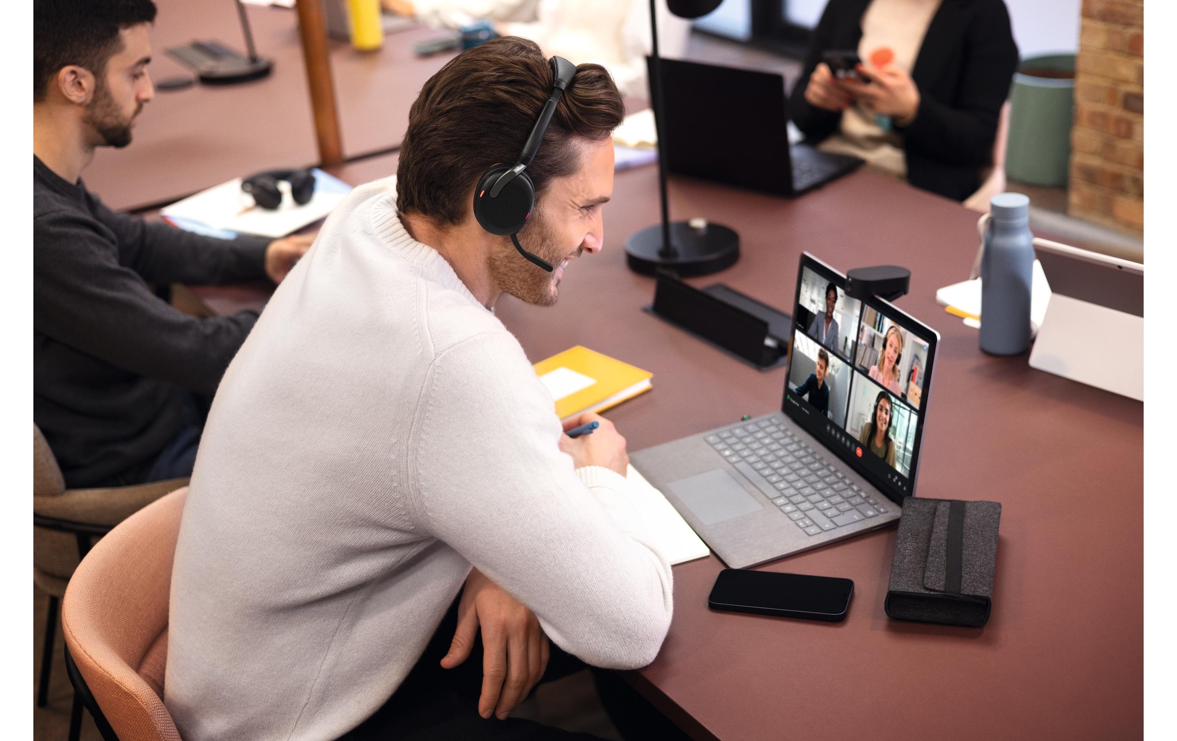 Jabra Headset »Evolve2 65 Flex Duo M« Active Noise Cancelling (ANC)
