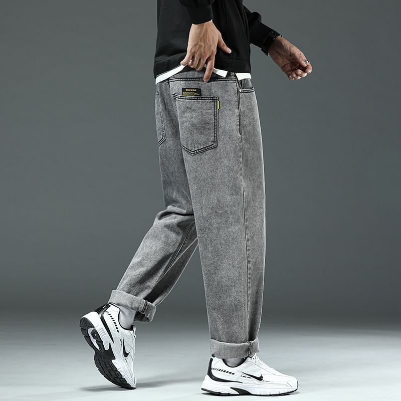 Denimic - Mid Rise Washed Baggy Jeans