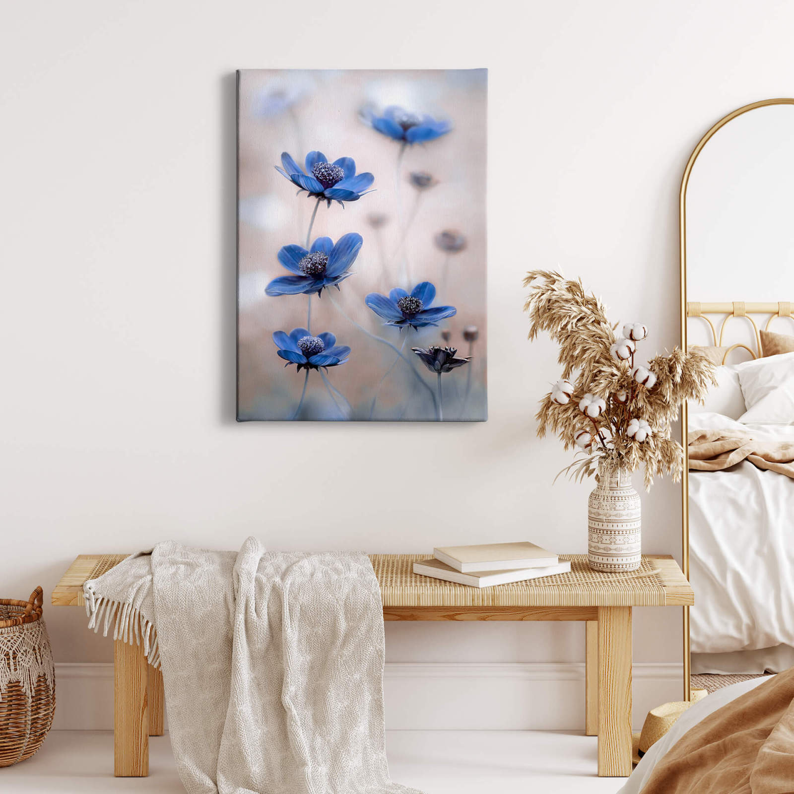 Leinwandbild BLAUER KOSMOS - weiß - 50x70 cm