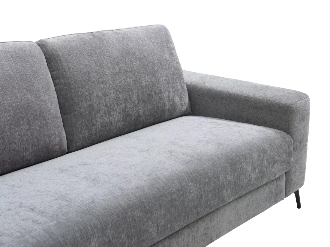 Canapé 3 places convertible express en tissu gris DUJARDA