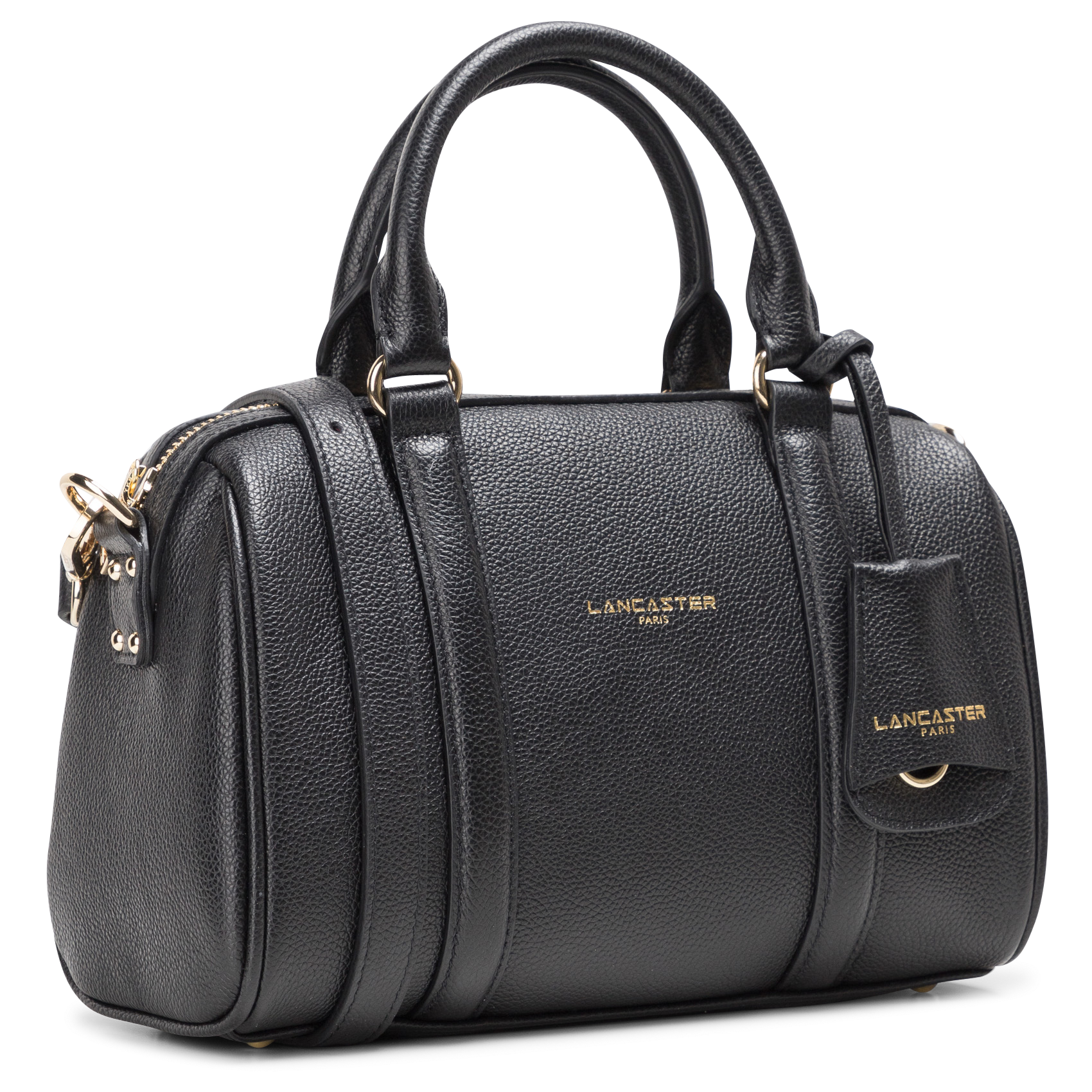 MILANO ANA - Sac polochon en cuir grainé| Noir