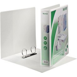Classeur 2 anneaux cartonné Leitz personnalisable A4 maxi - Dos 6,3 cm blanc