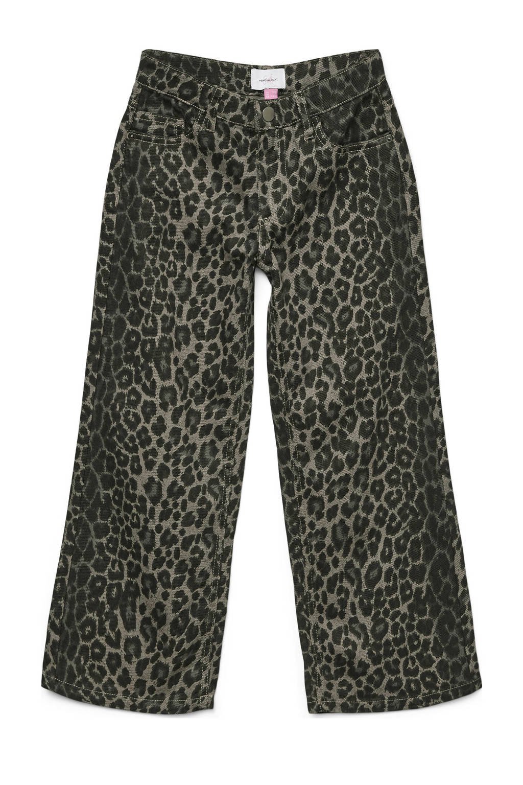 VERO MODA GIRL high waist wide leg jeans grijs