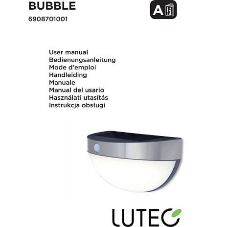 Lutec Bubble væglampe - sølv