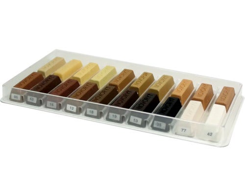 Houten vloer reparatieset, zachte wasset met 20 kleuren