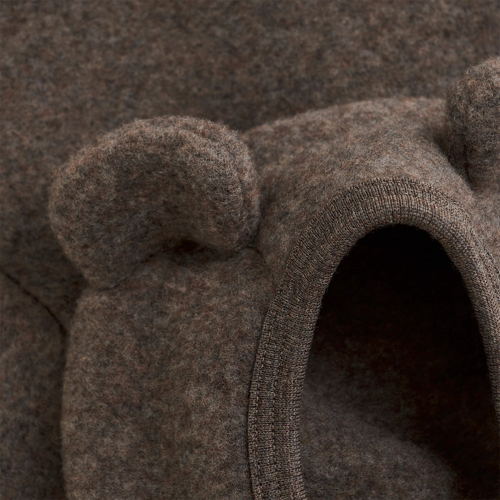 Køb Huttelihut Brown Melange Jakke Ears Wool Fleece