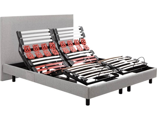 EPEDA - Sommier Electrique 2 x 80 x 200 Escapade 1620D gris cl + TDL + 2x balade équilibré