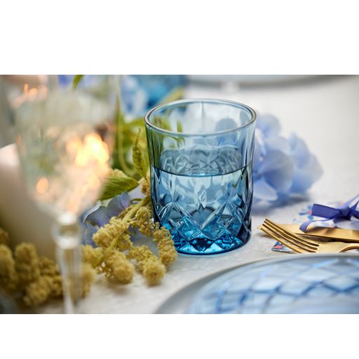 Lyngby Glas Sorrento 4-pak Shotglas, Blue, 4 cl