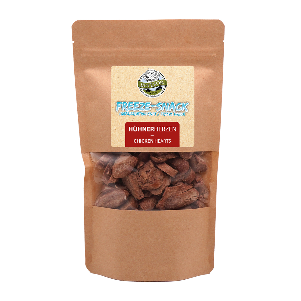 Freeze-snack pour chiens - cœurs de poulet (lyophilisés) - 50g