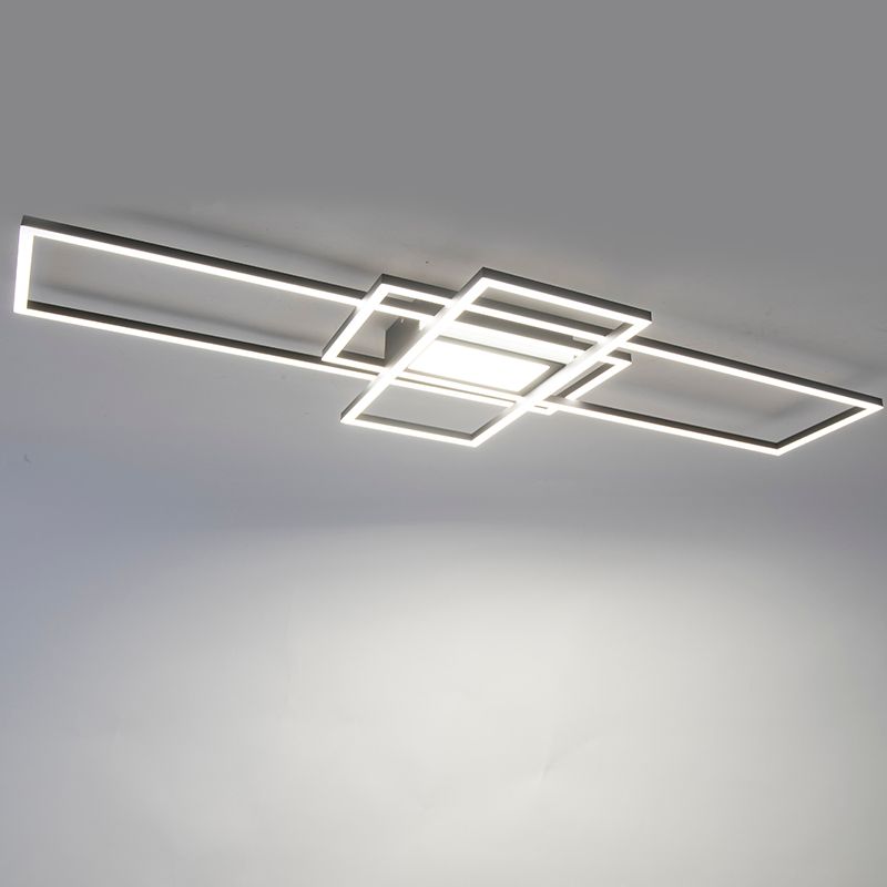 Plafonnière antraciet incl. LED, afstandsbediening - Riha