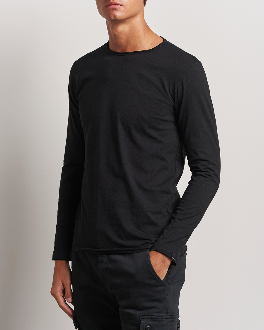 Replay Crew Neck Long Sleeve T-Shirt Black