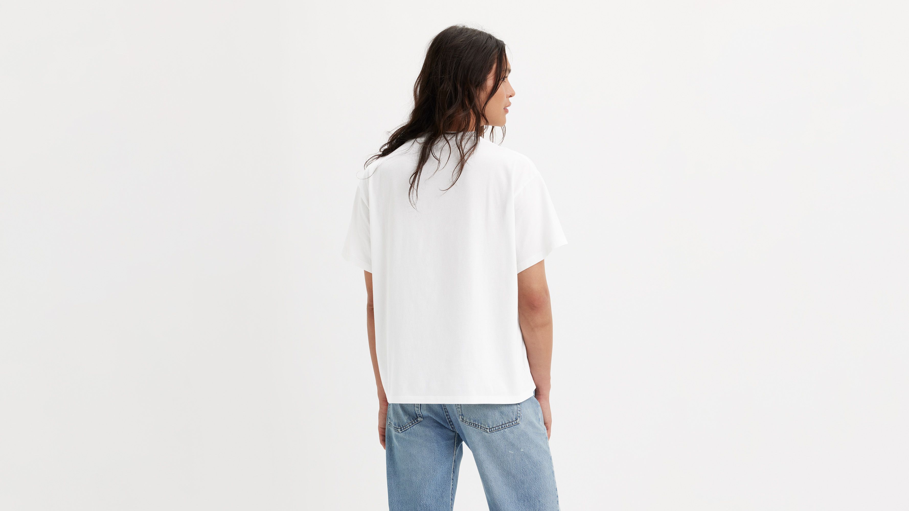 Levi's® Pride T-shirt ajustable Short Stack - Bright White - Blanc