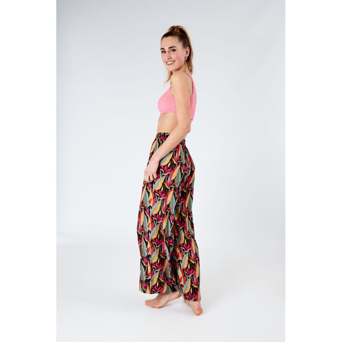 Veritas-Losse broek bloem fuchsia