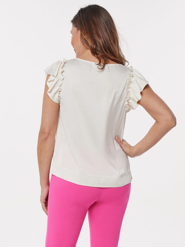 Blusenshirt Kurzarm mit Rüschen