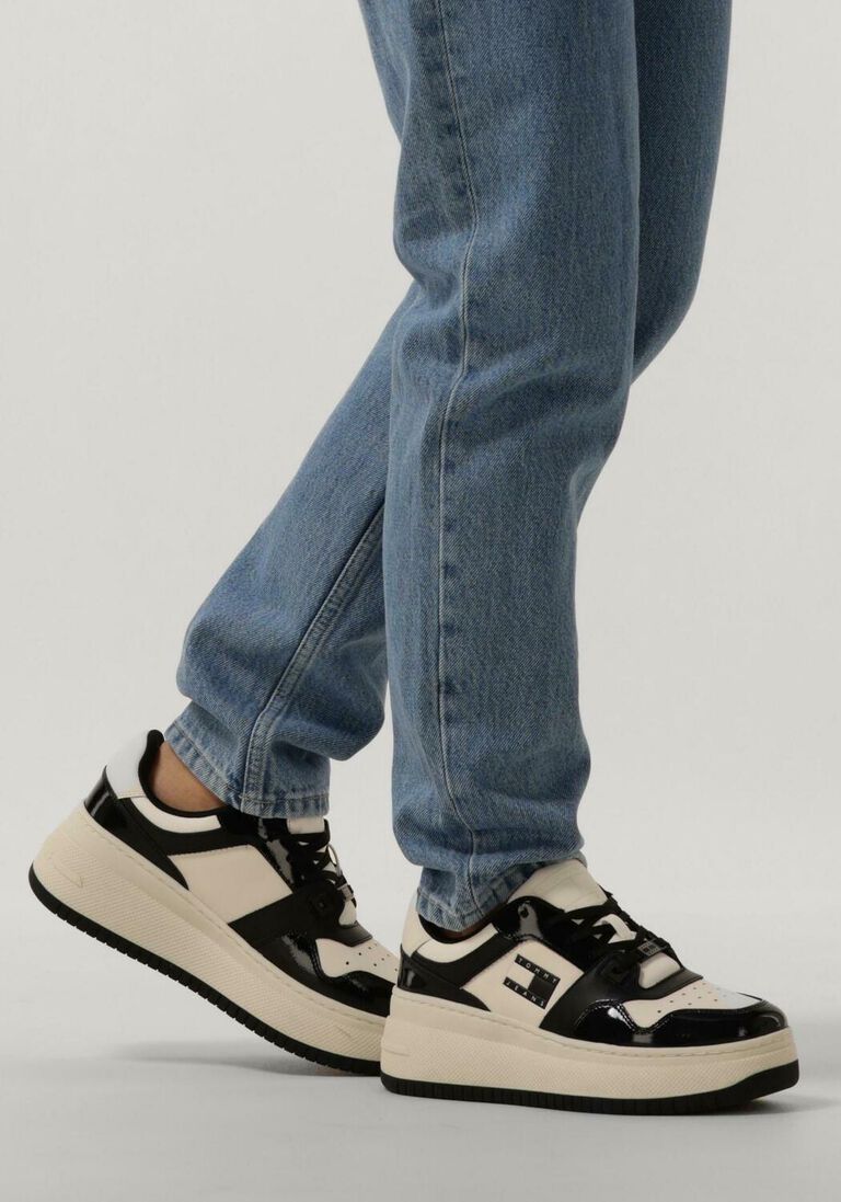 TOMMY JEANS witte tommy jeans lage sneakers tjw retro basket flatform