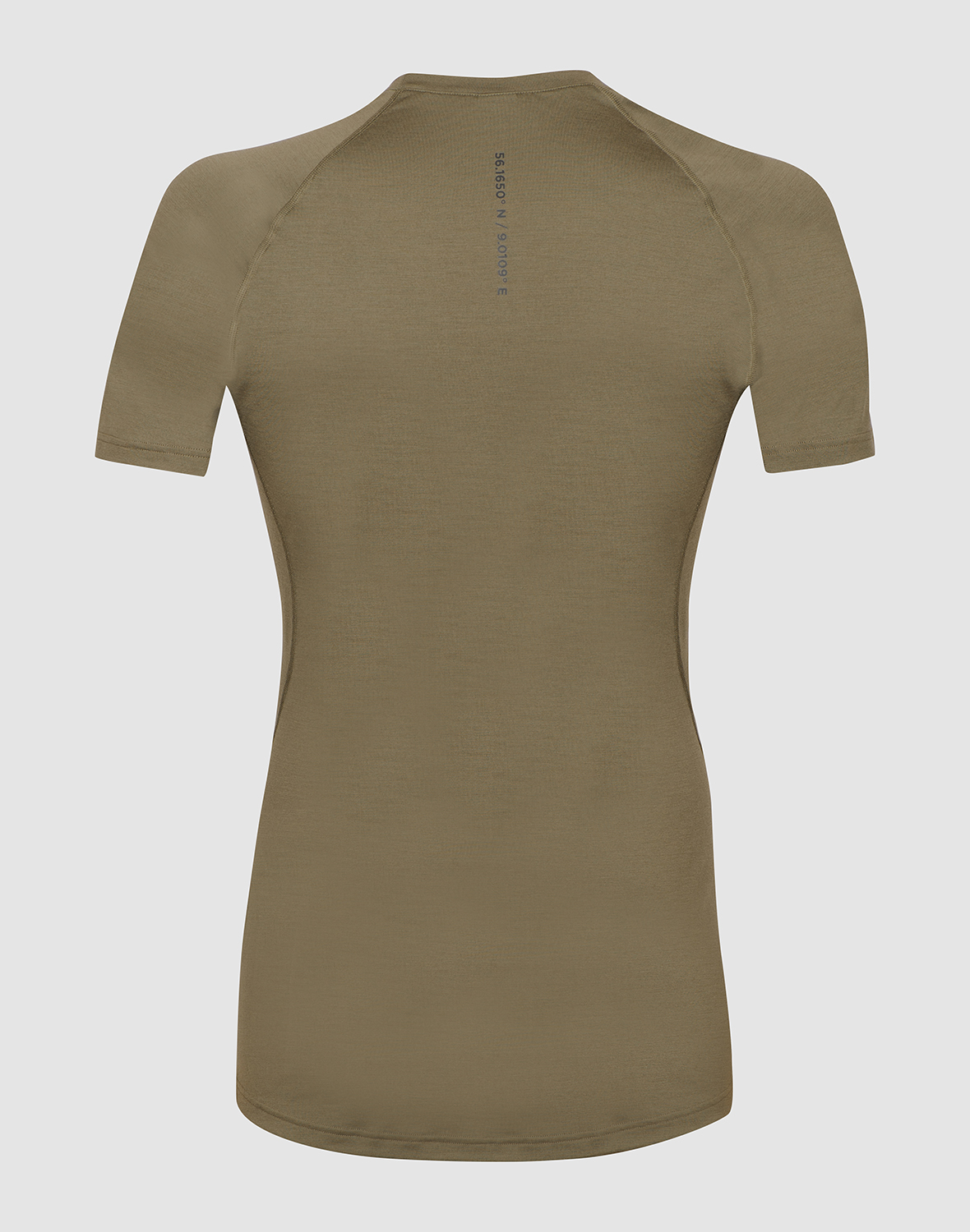 T-shirt van merinwol voor heren in Mos