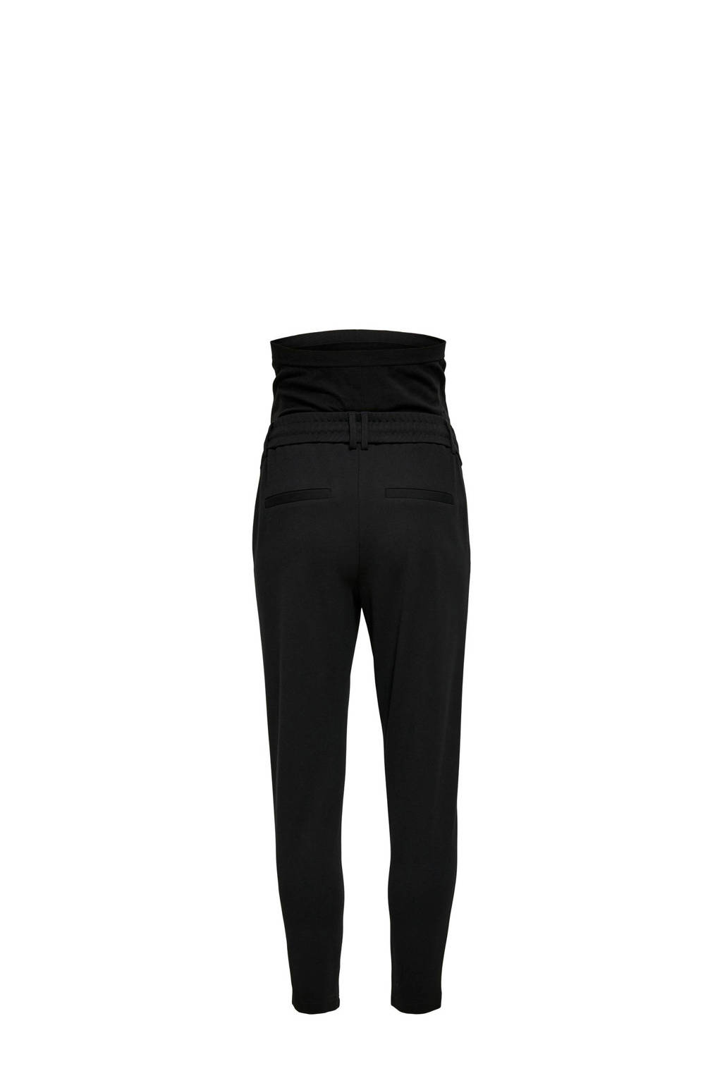 ONLY MATERNITY low waist loose fit broek OLMPOPTRASH zwart