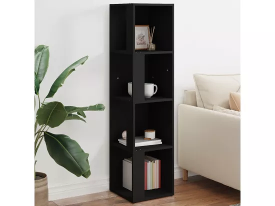 Armoire d'angle Noir 33x33x132 cm Bois d’ingénierie