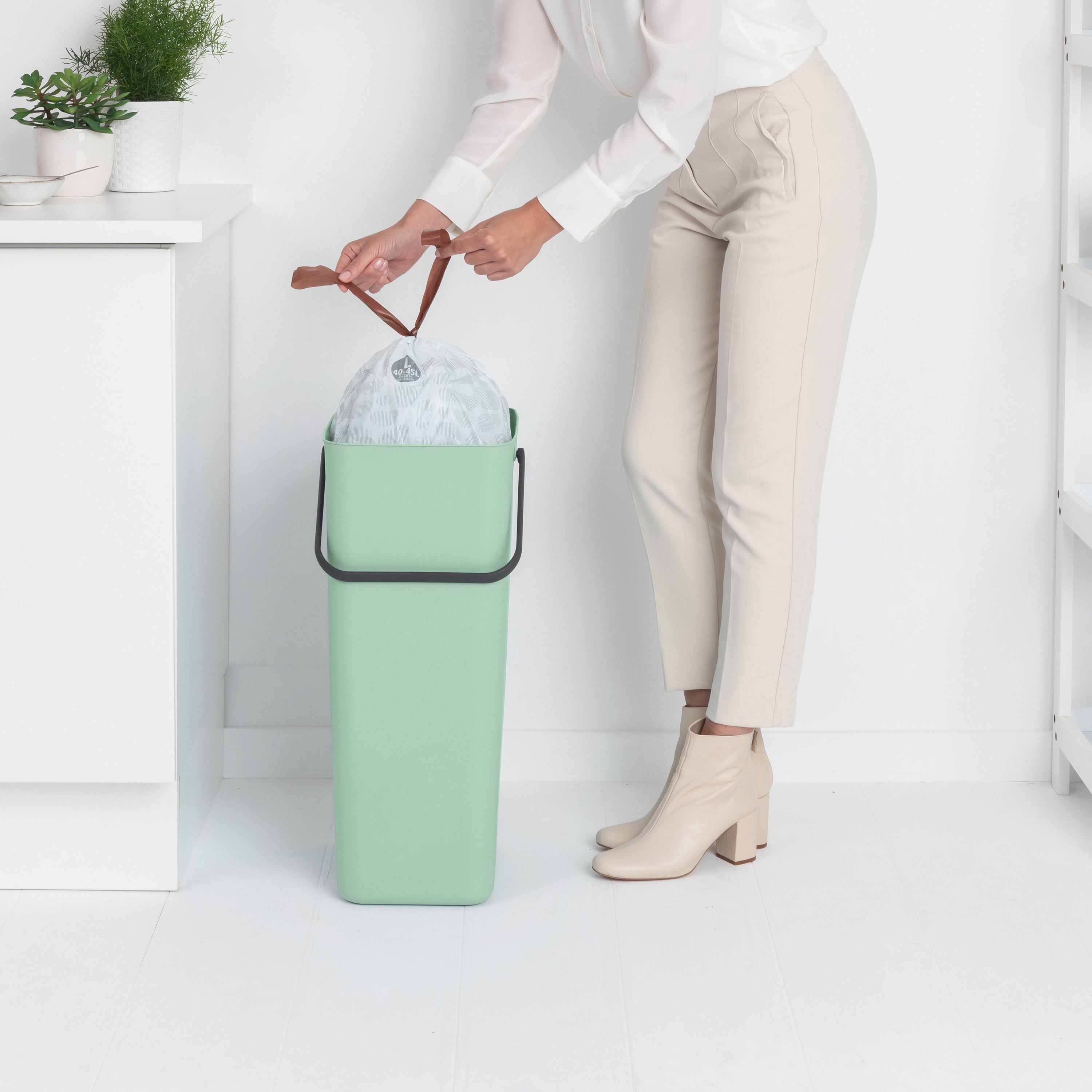 Brabantia Sort & Go Afvalemmer 40 L - Mintgroen