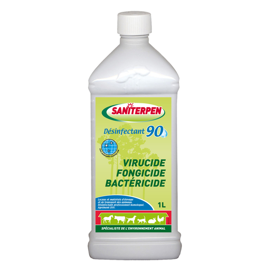 Désinfectant Saniterpen 90 pour cage : bidon 1L