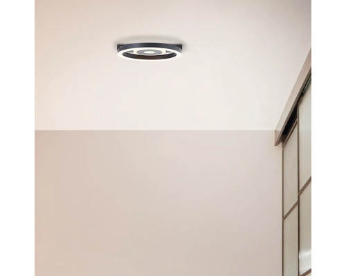 LED plafondlamp 12 W 1100 lm 3000 KB 20 cm Maureen zwart