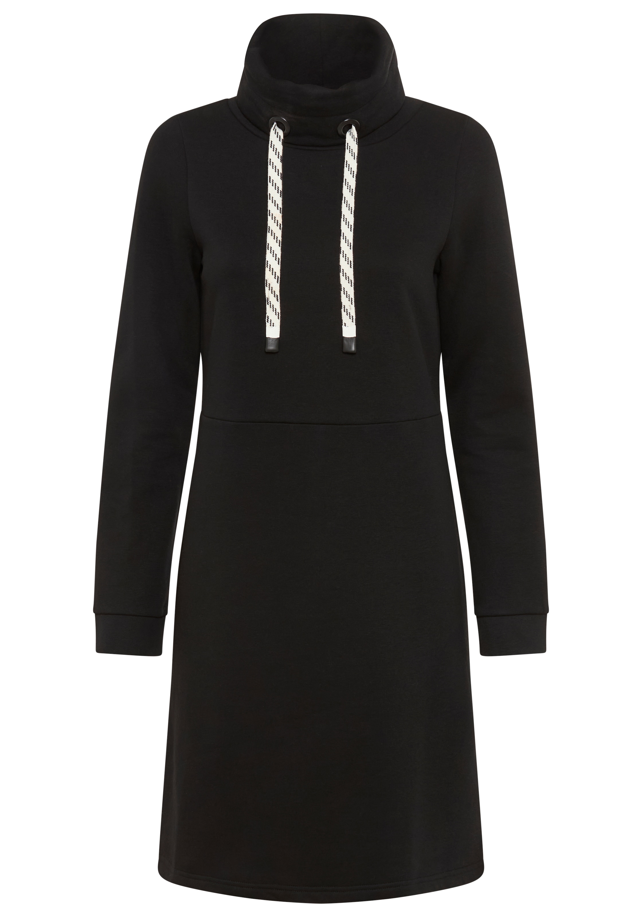 Laura Scott Sweatkleid Weiche Baumwollmischung mit Stehkragen und Kordel
